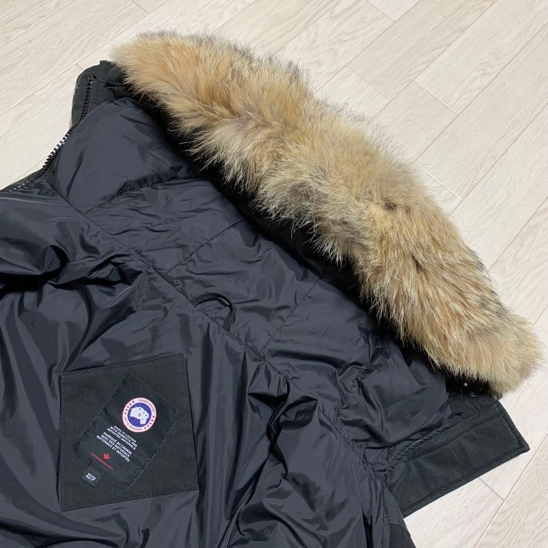 美品　カナダグース✨シェルバーン　ロングダウン　ブラック　黒　XS 4C11