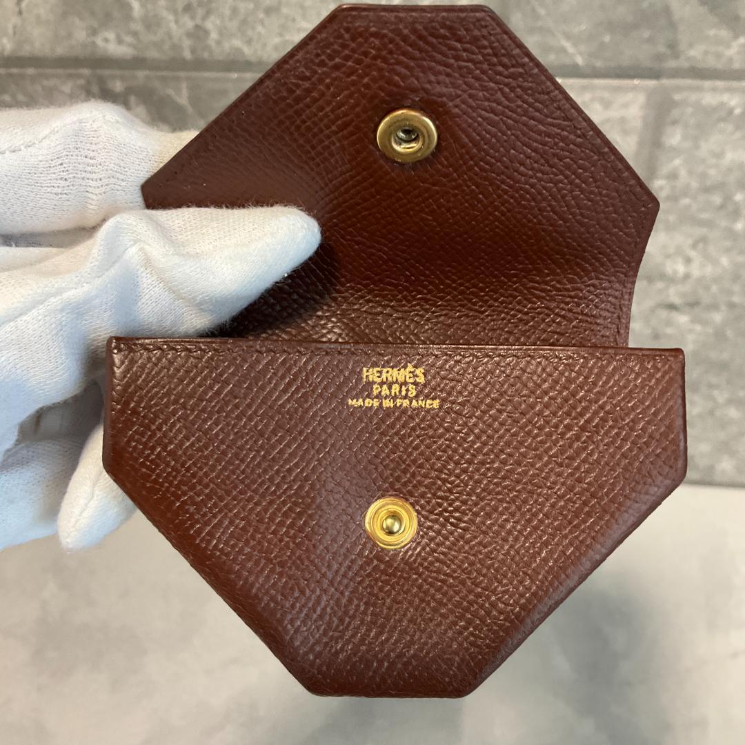 HERMES エルメス　ケース　ルヴァンキャトル　小銭入れ　財布　茶色