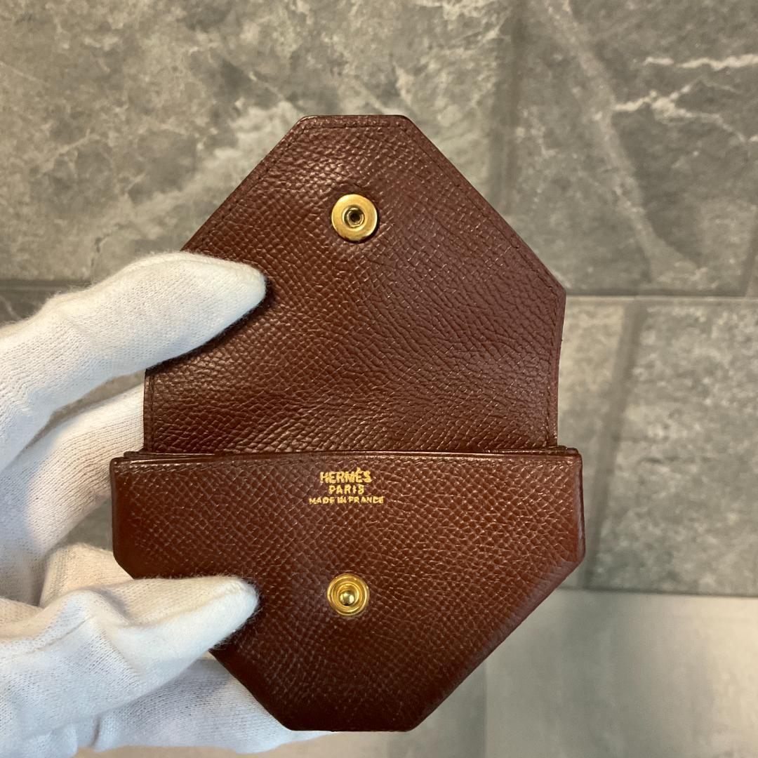 HERMES エルメス　ケース　ルヴァンキャトル　小銭入れ　財布　茶色