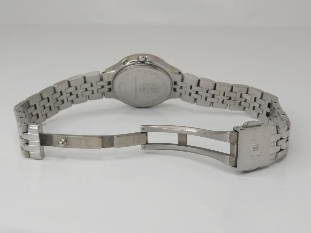 ✴美品稼働品 エクシード 電波ソーラー チタン ドレスウオッチ 17.5㎝