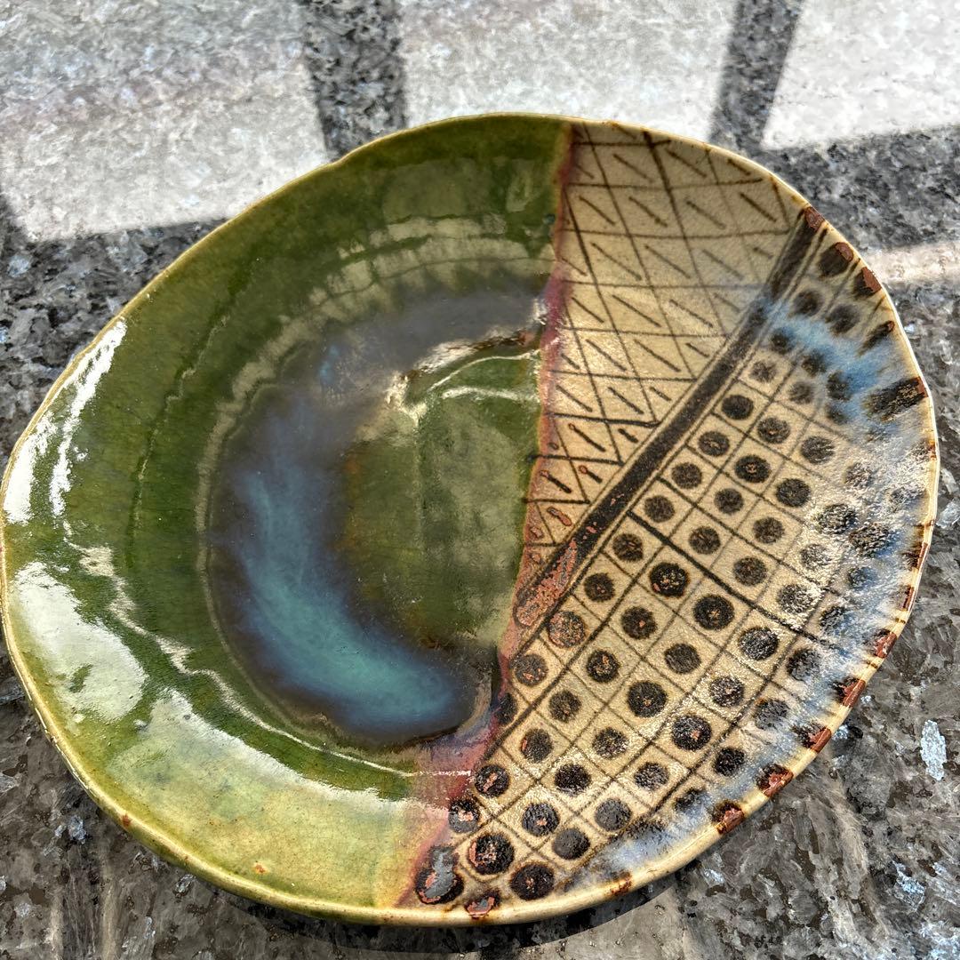 北野耕司　織部　ワンプレート