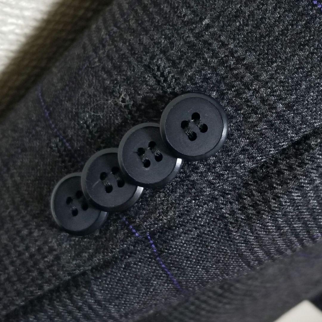 ジョルジオアルマーニ　メンズジャケット　ショールカラー　グレーチェック柄　60