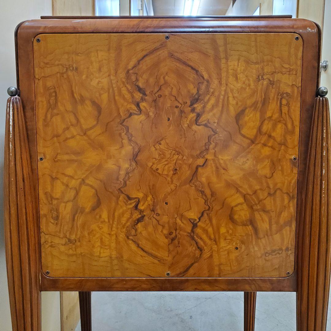 バール材 サイドテーブル 3引き出し