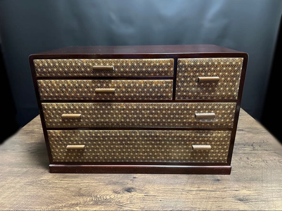 【伝統工芸】箱根細工 木象嵌 寄木家具　箱根寄木細工