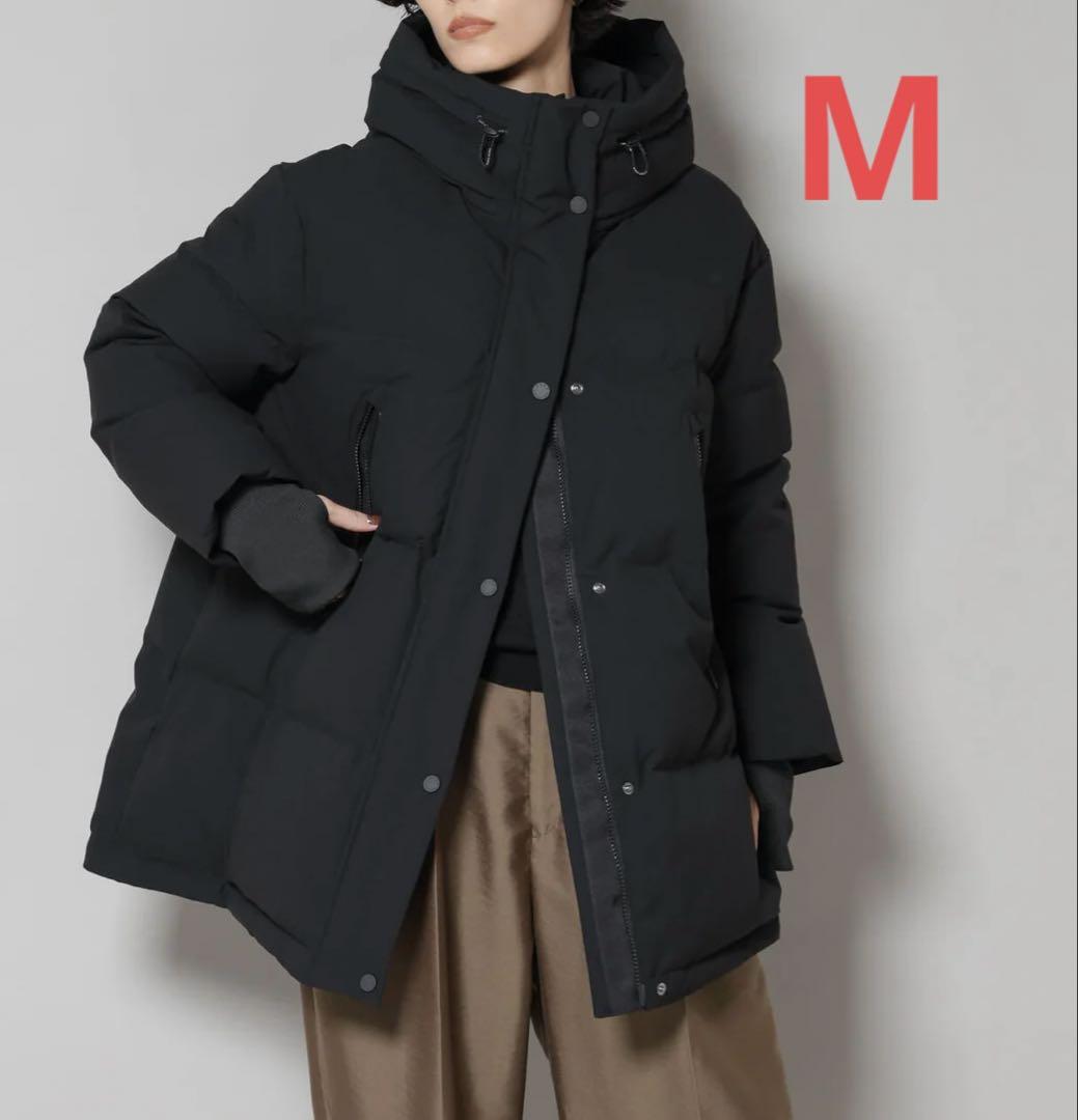 ナノ・ユニバース 「西川ダウン(R)」ソロテックス Aラインダウン　黒M