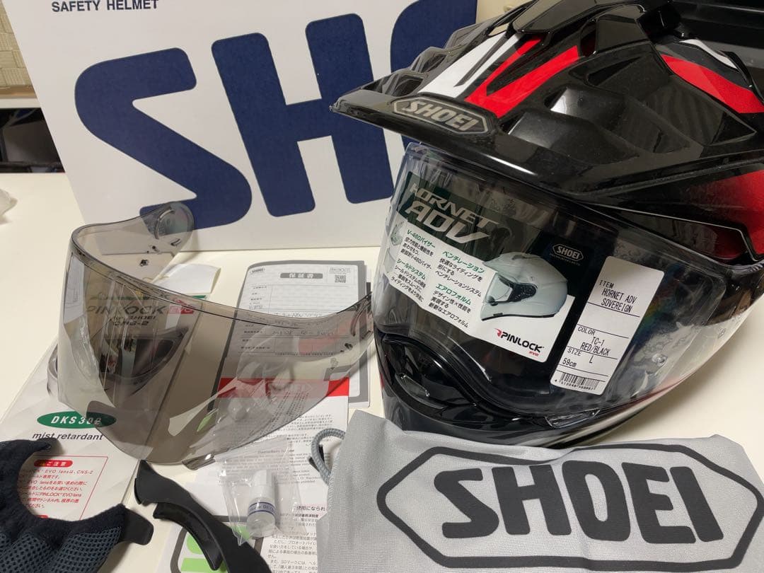 【L】SHOEI HORNET ADV フルフェイスヘルメット＋ミラーシールド