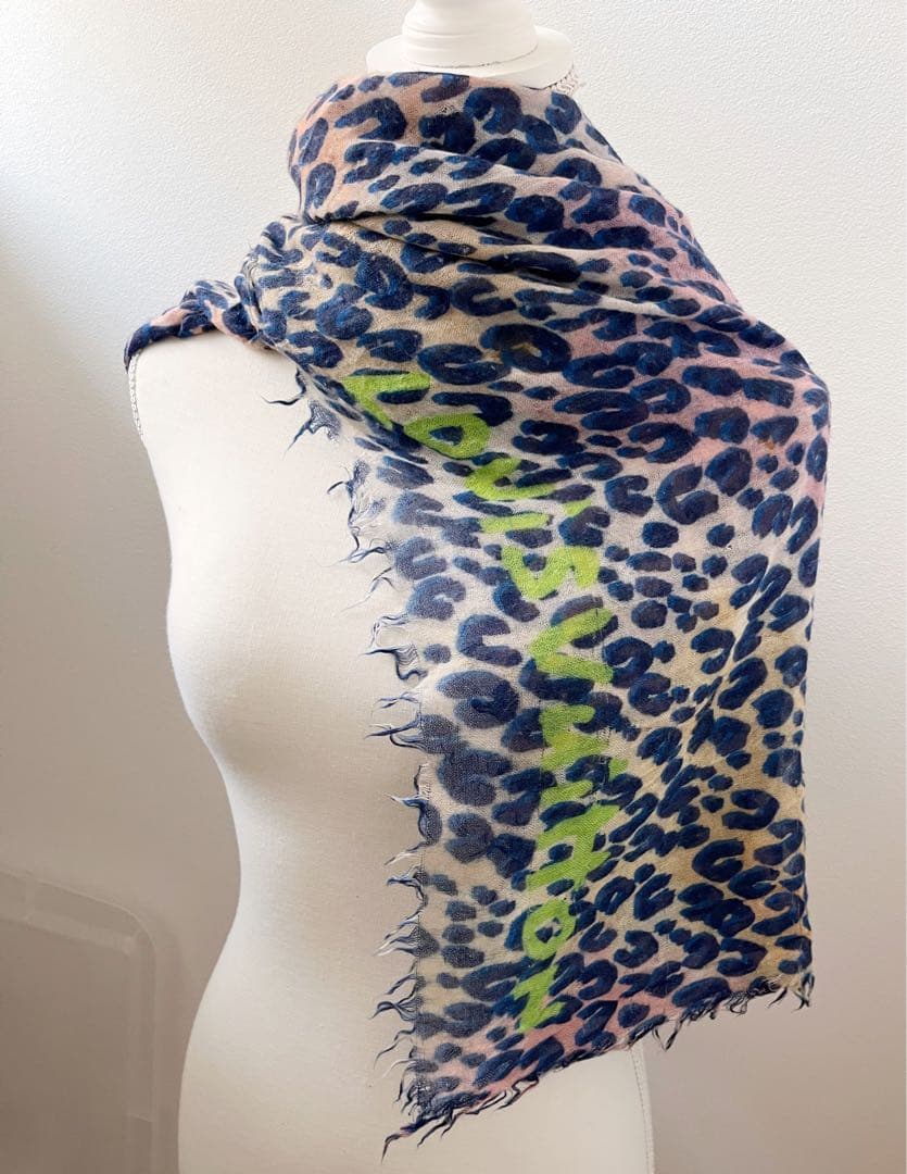 ルイヴィトン エトール レオパード カシミヤ シルク ストール マルチカラー