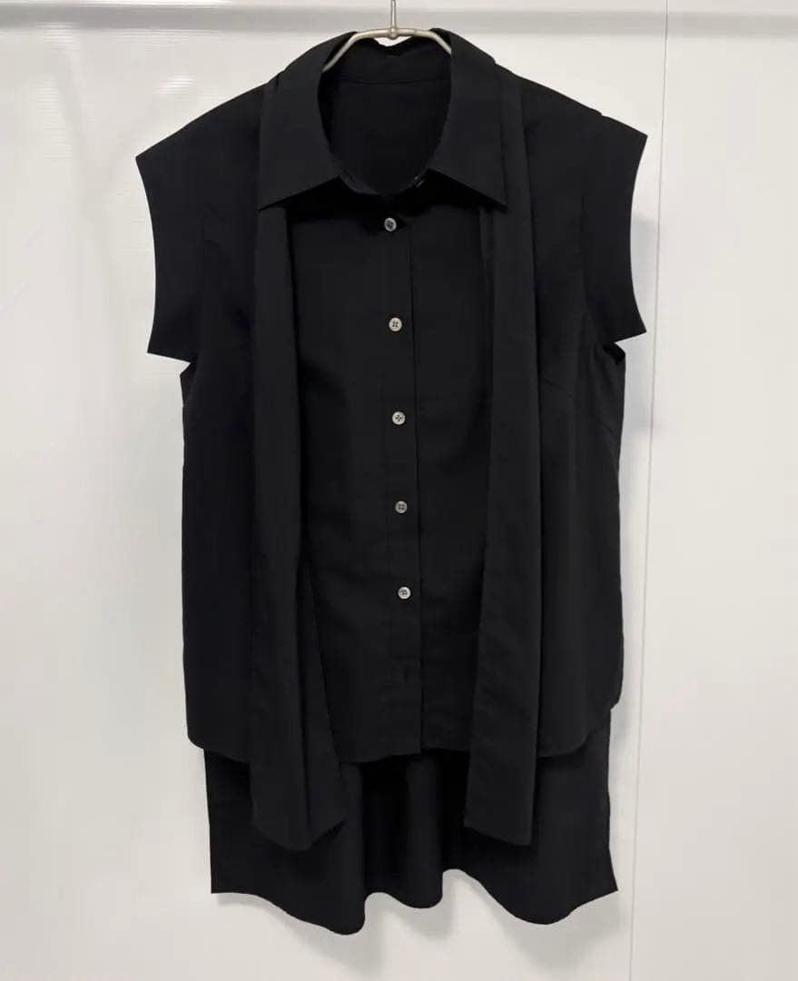 【ADORE】プレーンストレッチバックボウタイシャツ黒