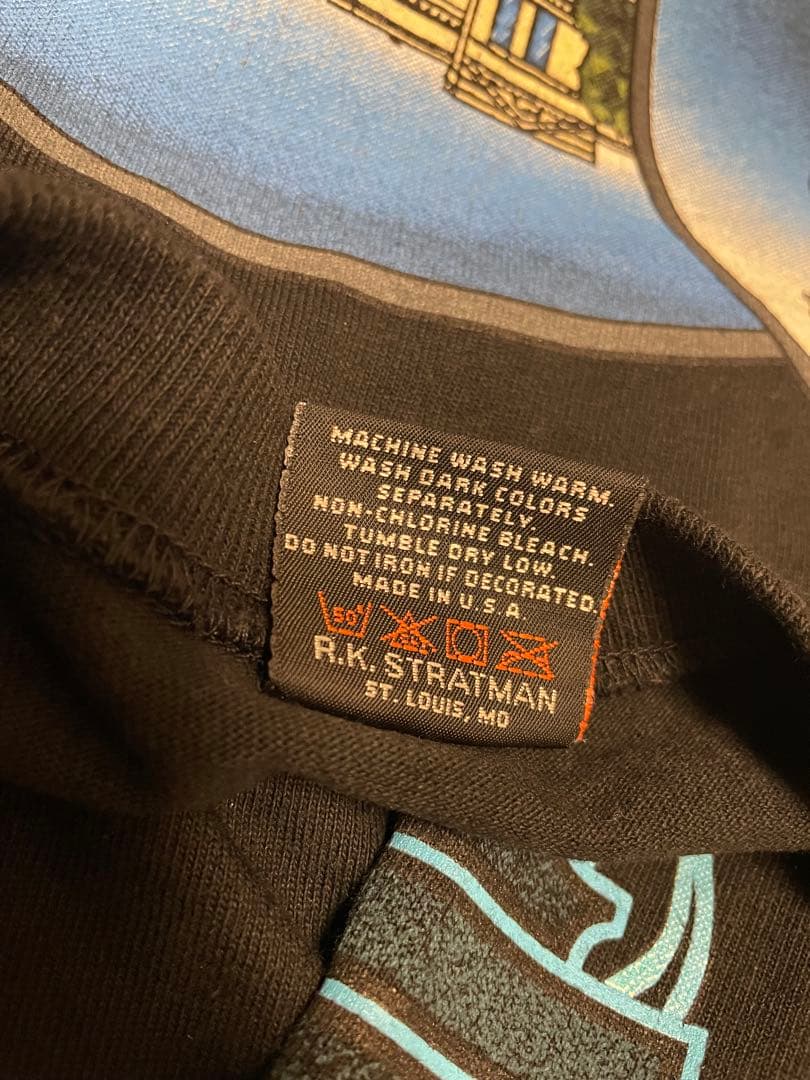 『希少』90s ハーレーダビッドソン ブルーフレイム ヴィンテージTシャツ 古着