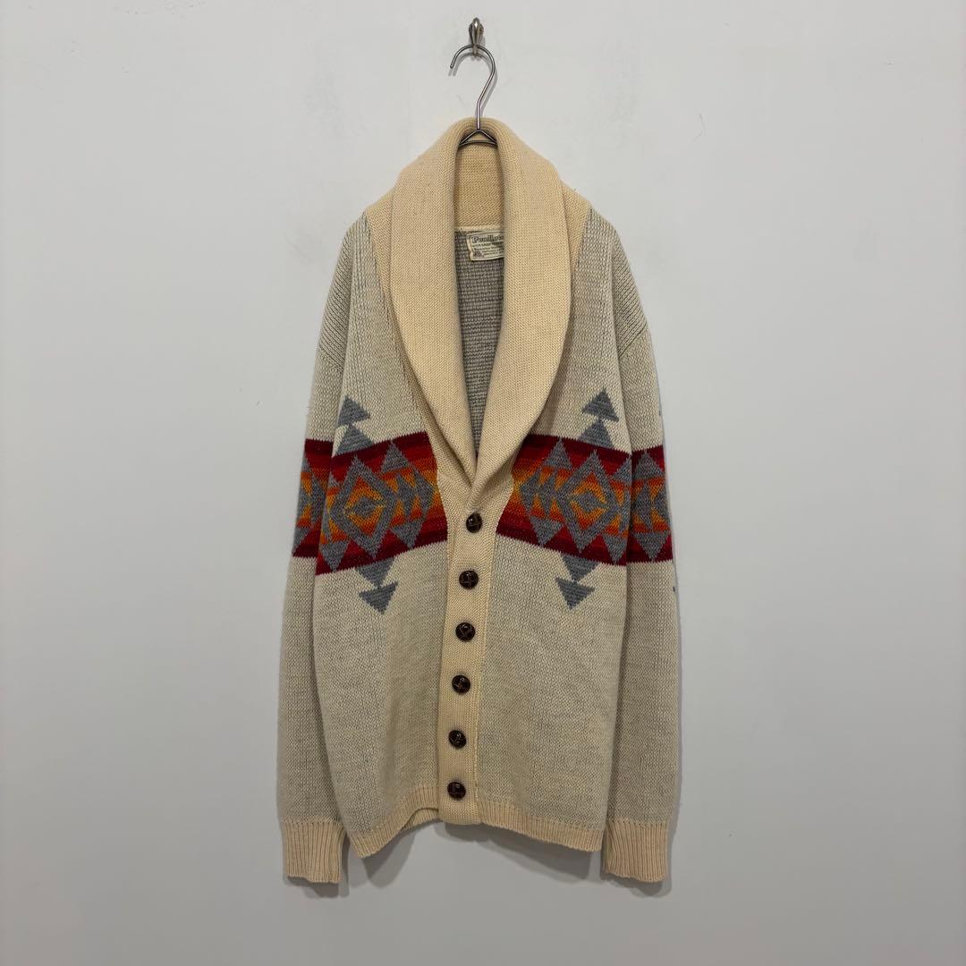 ペンドルトン 70s ネイティブ ショールカラー カーディガン ガウン ニット