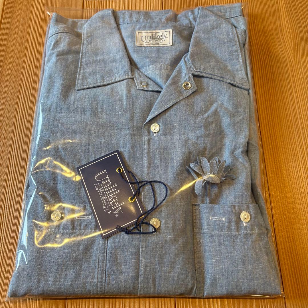 新品 Unlikely OPEN COLLAR WORK CHAMBRAY L