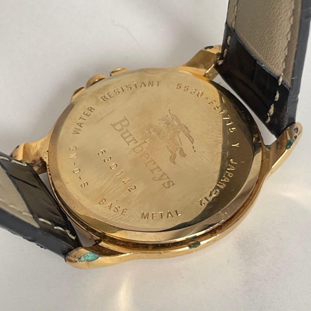 稼動品　Burberry バーバリーズ　アラビア文字盤　ゴールド　ラウンド腕時計