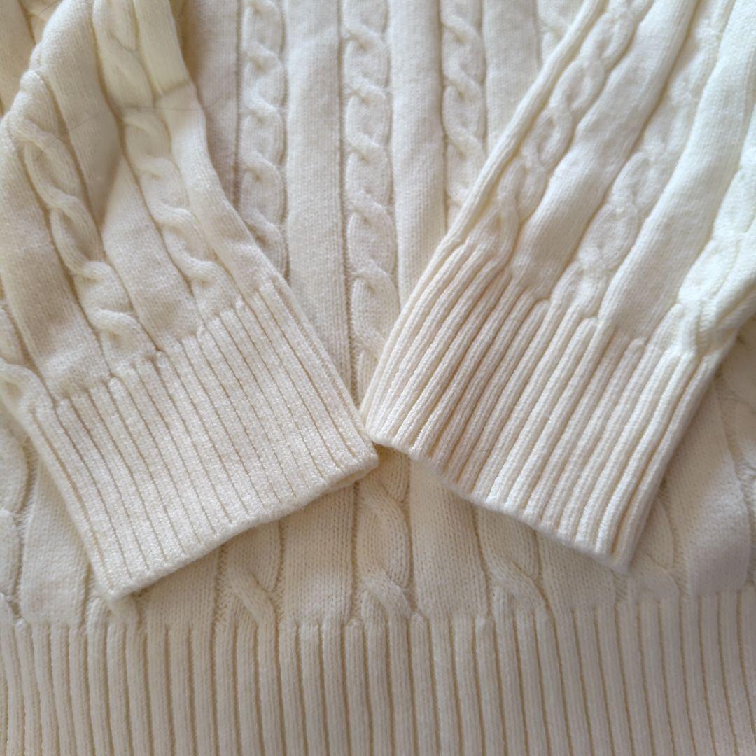 極美品　23区　44　 ハイバルコットンブレンド ニット　洗える　金ボタン　綿