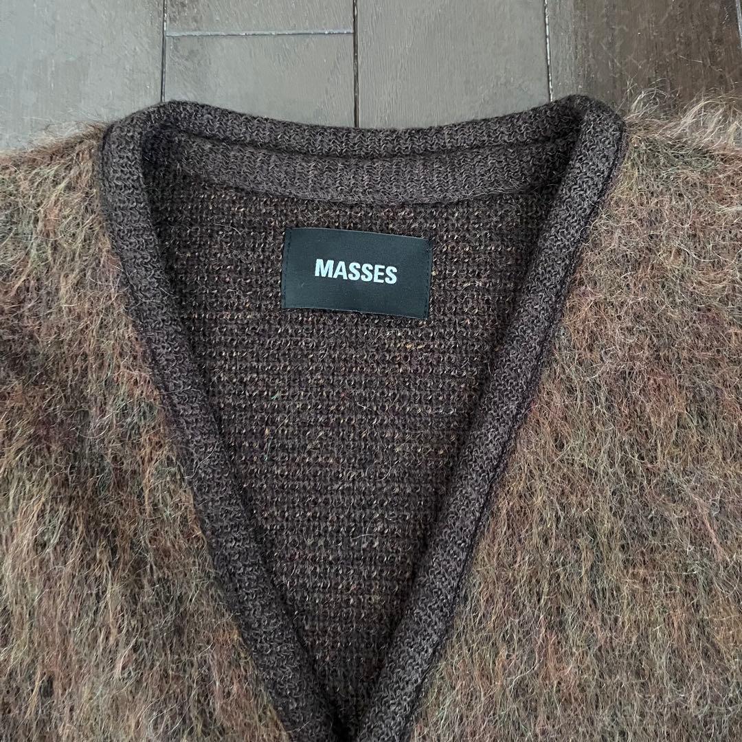 極美品 マシス 直営店限定カラー モヘアカーディガン ブラウンmix サイズXL