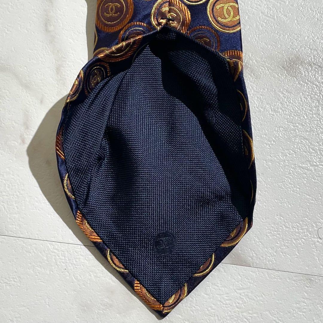 CHANEL シャネル ネクタイ ココマーク 冠婚葬祭 シルク メンズ