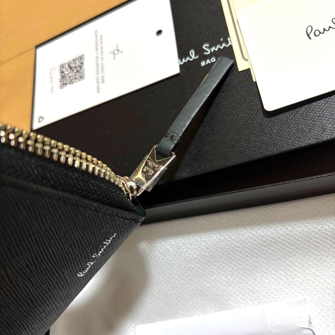 Paul Smith 長財布　現行品　新品未使用　ブライトストライププラー　黒