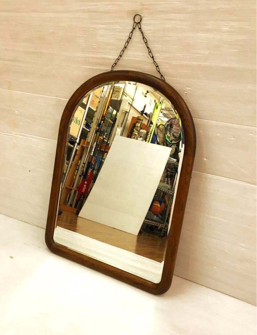 カリモク karimoku 壁掛け鏡 アンティーク