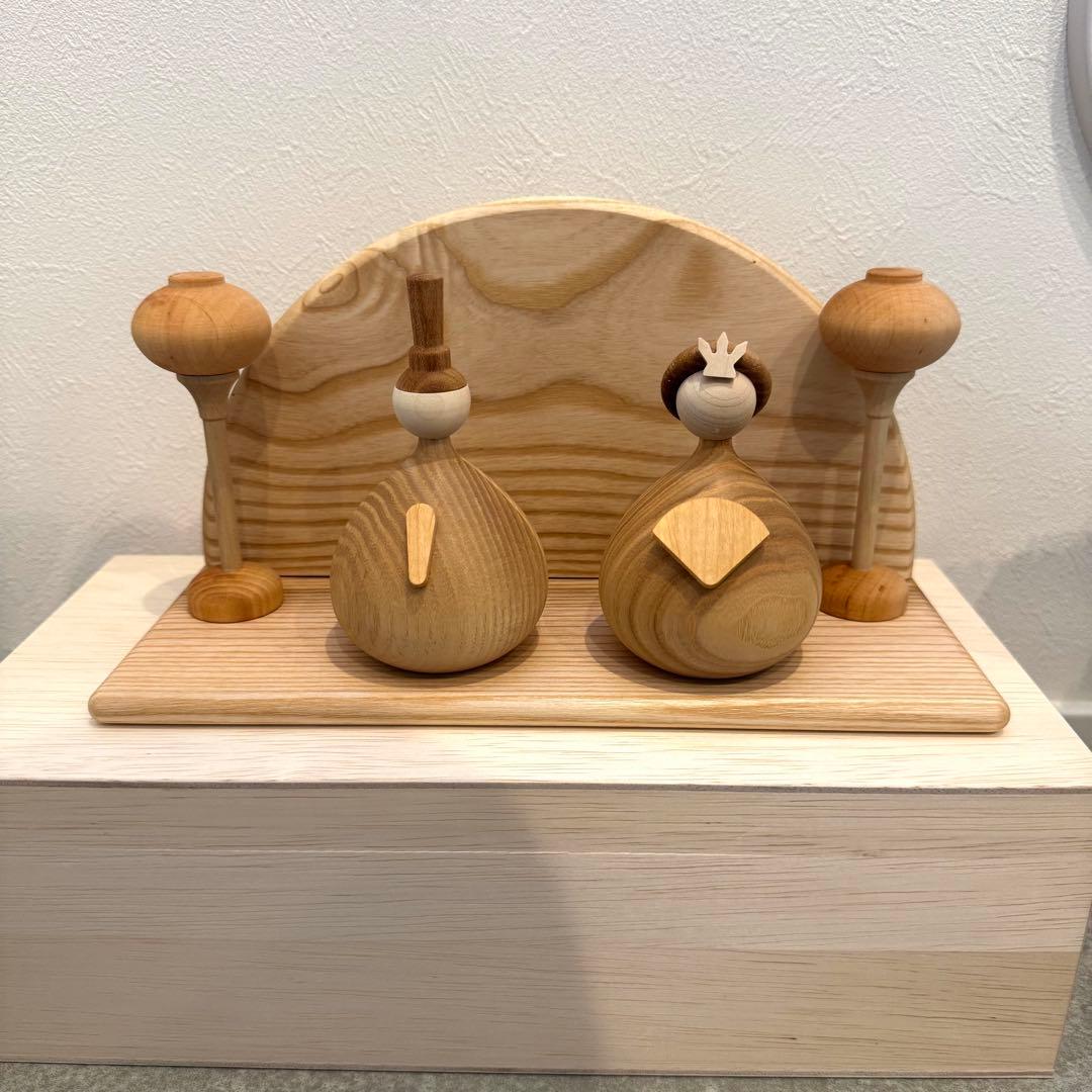 木製雛人形セット Hinamatari 初節句