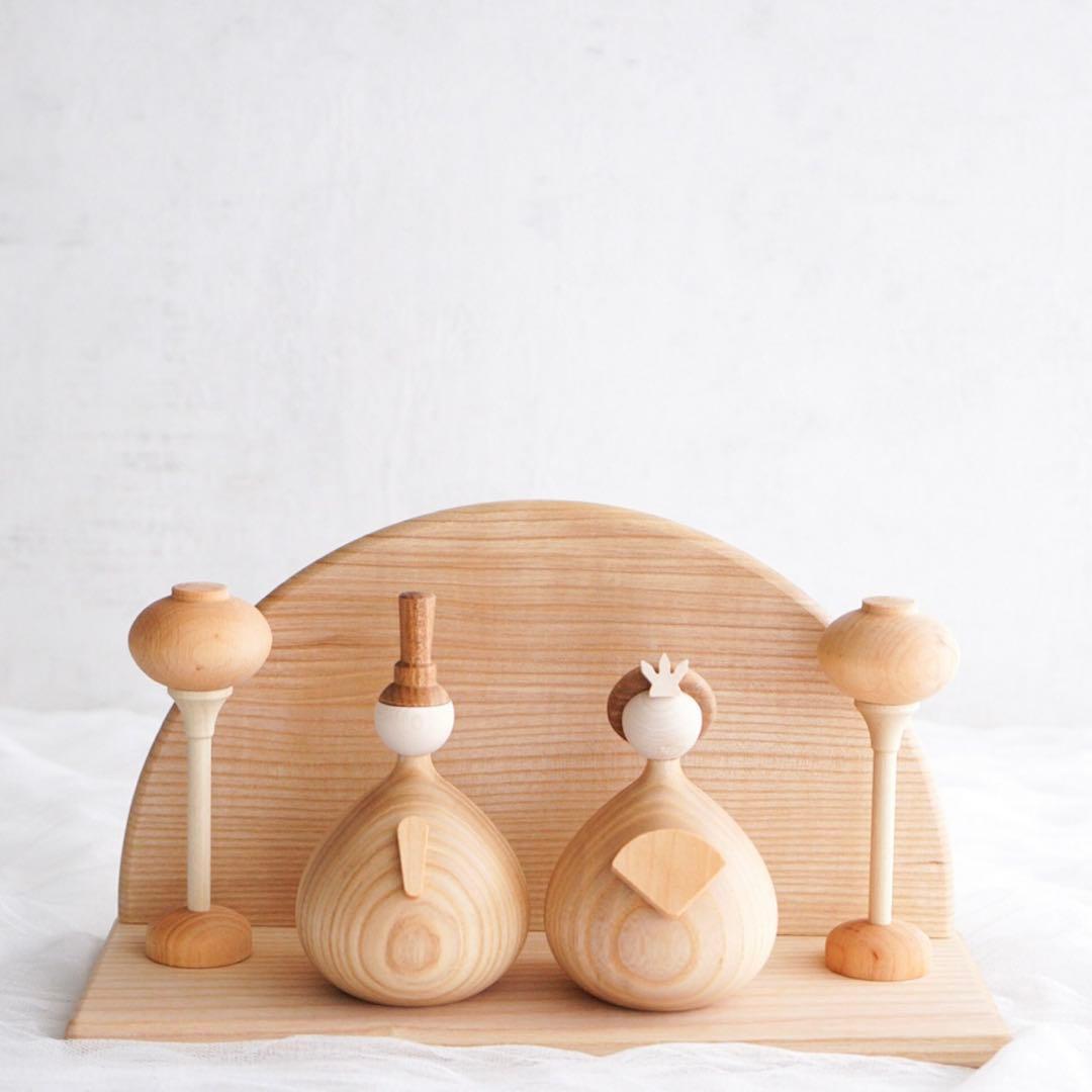 木製雛人形セット Hinamatari 初節句