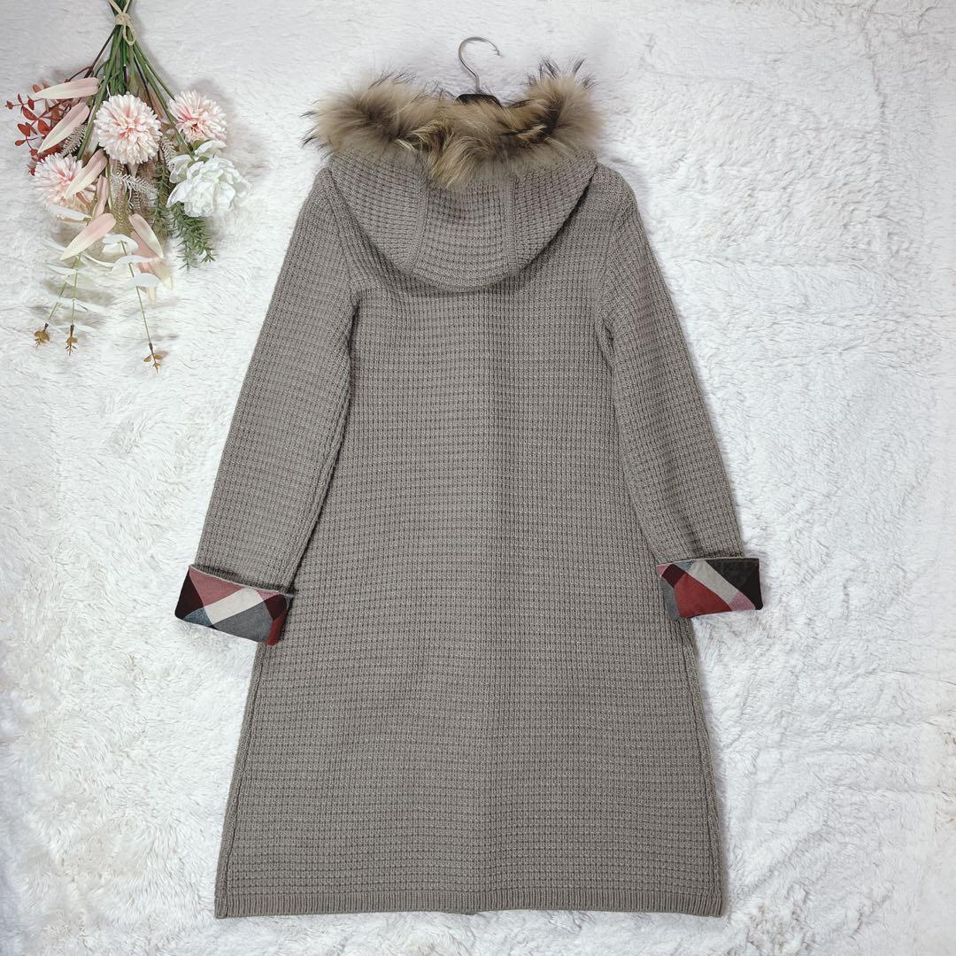 未使用✨ブルーレーベルクレストブリッジ　ダッフルコート　ワッフル　ラクーンファー