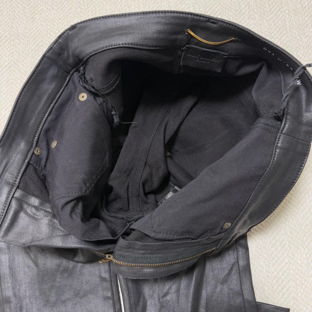 美品 SAINT LAURENT サンローラン ブラック スキニー デニム 25