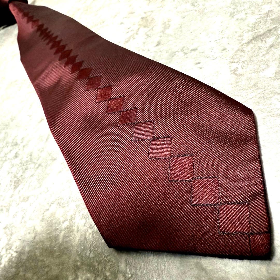 【✨美品✨】BOTTEGA VENETA ネクタイ イントレチャート 光沢 高級