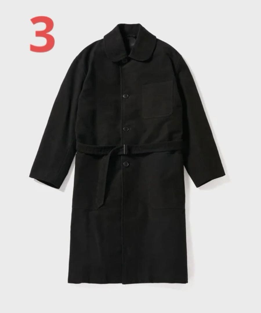 comoli 新品 モールスキンミリタリーコート 3