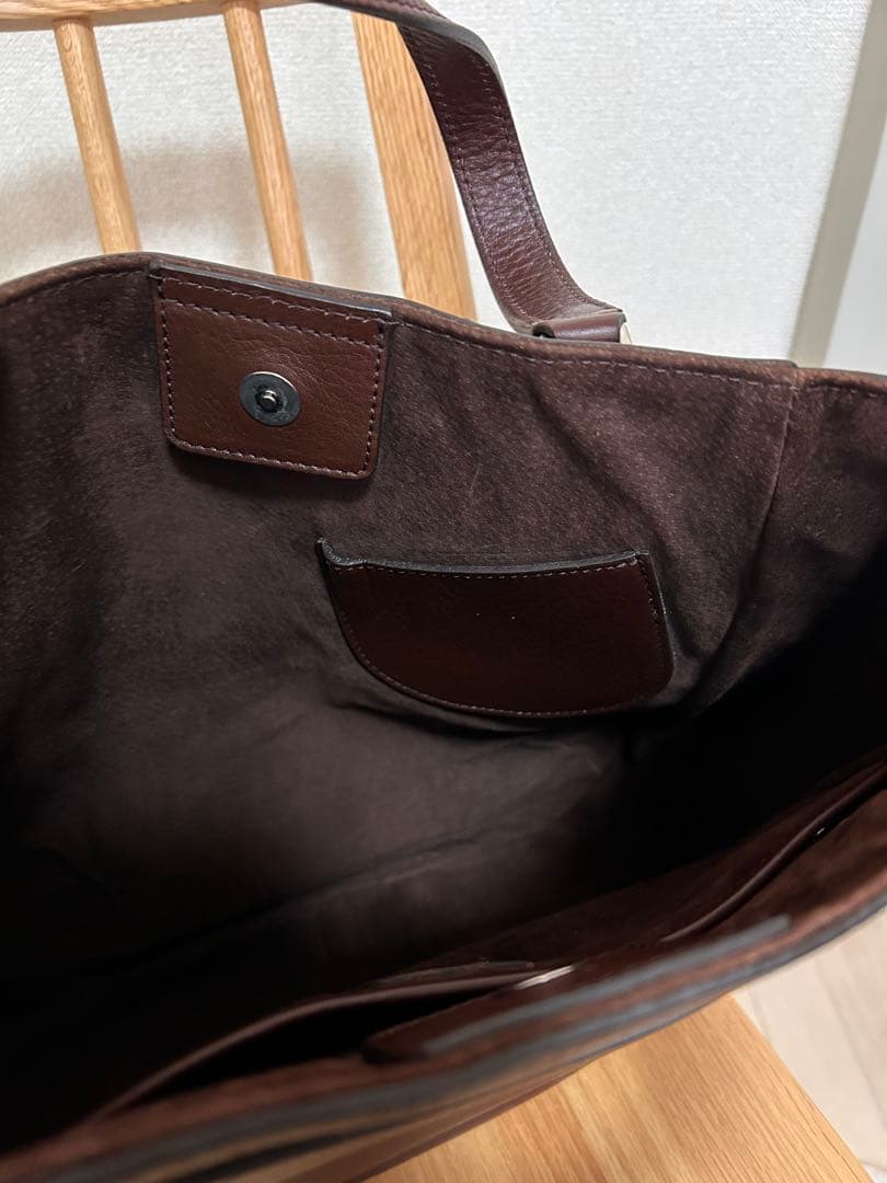 【未使用品】ヒロフ HIROFU レザートートバッグ ブラウン
