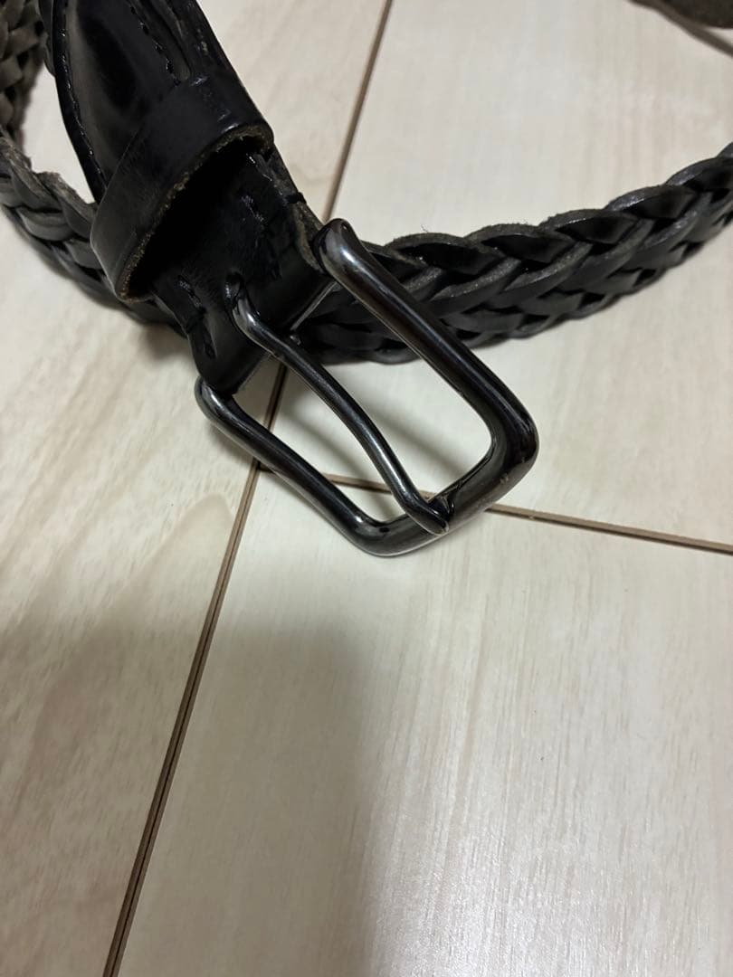 Whitehouse Cox 編み込みレザーベルト 30/75