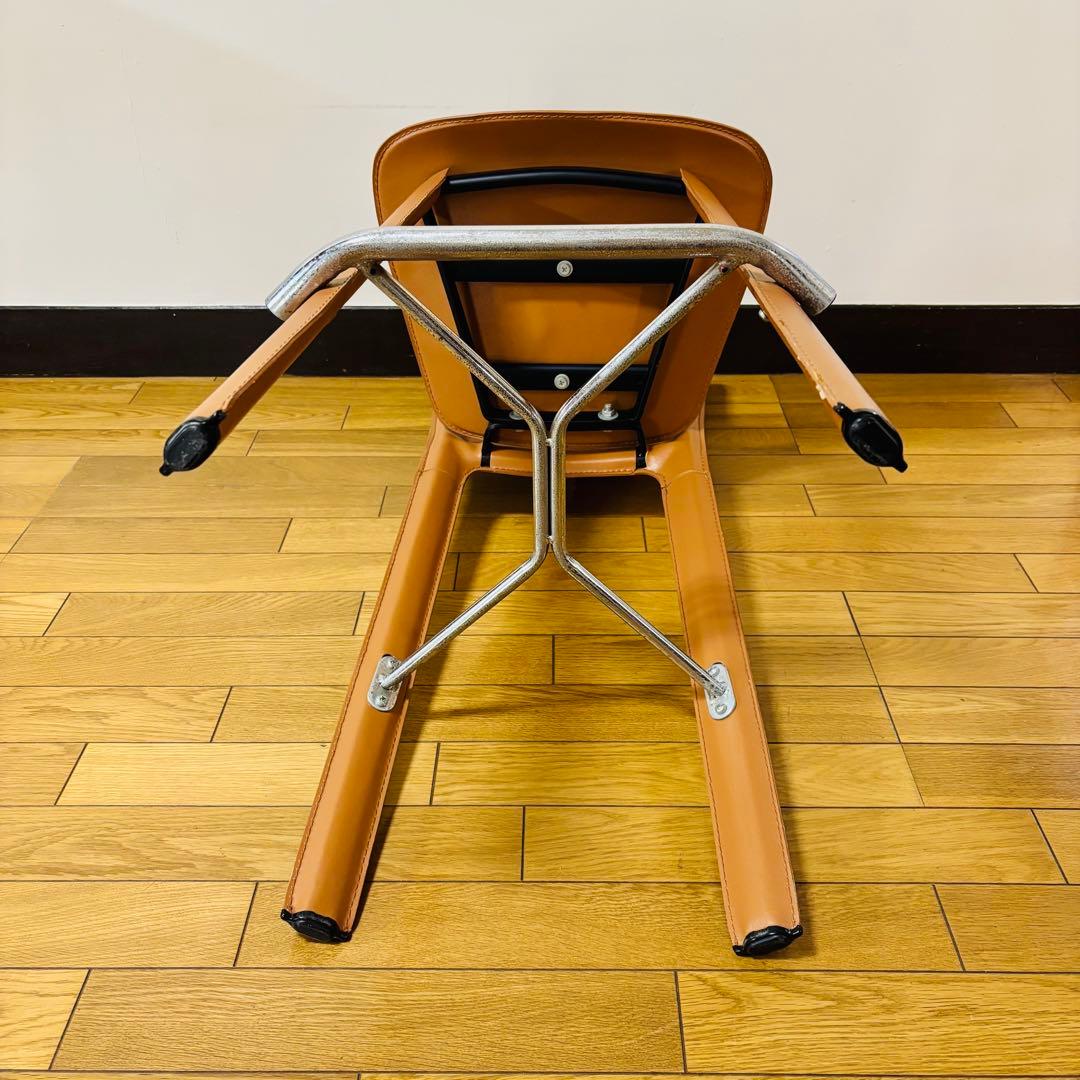 Vintage レザー　カウンターチェア　レトロ　送料込み