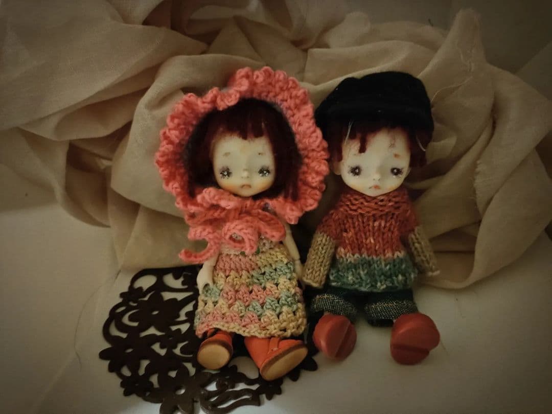 創作ドール♡ウィッグ,ボディ付き♡ 左側の女の子