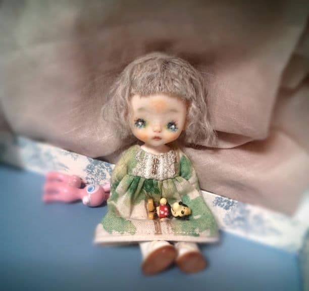 創作ドール♡ウィッグ,ボディ付き♡ 左側の女の子