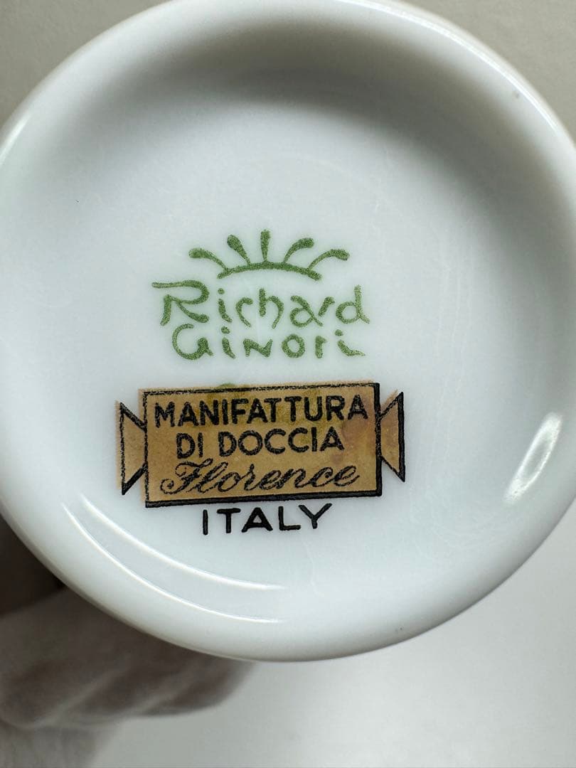 【高級】Richard Ginori レッドコック 湯呑 カップ 2客セット