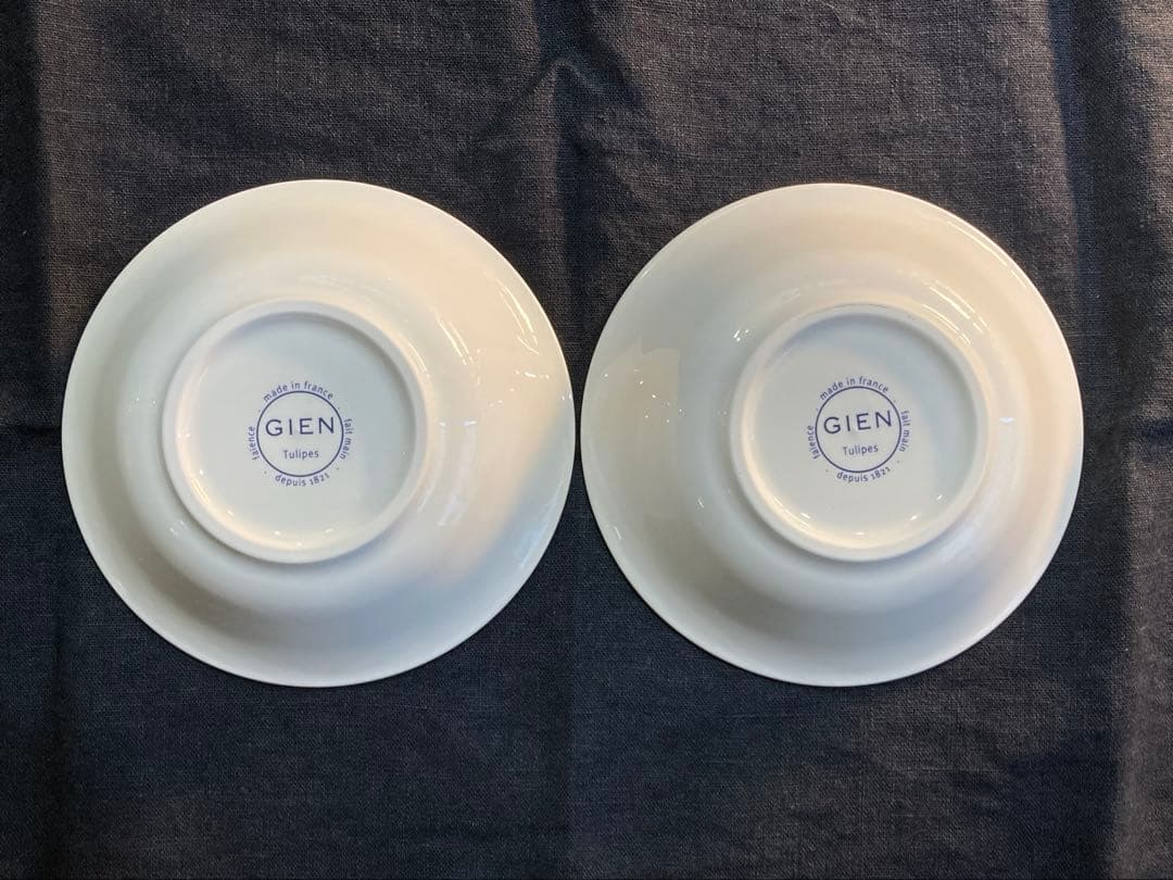 新品未使用 ジアン／GIEN チューリップ／ブラック シリアルボール2枚セット