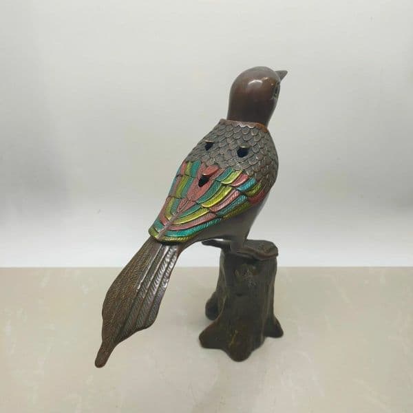 銅器 カササギ鳥薫炉 薫香炉 茶道具 香道具 装飾品 工芸品 置物