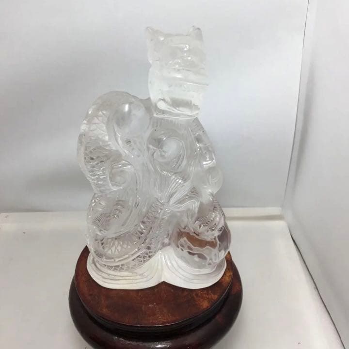 水晶龍彫り✨運気up✨最高のパワー❣️