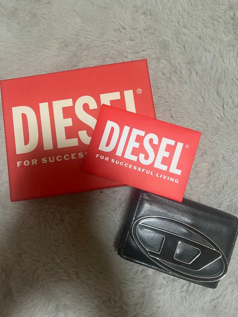 DIESEL ブラック 三つ折り財布
