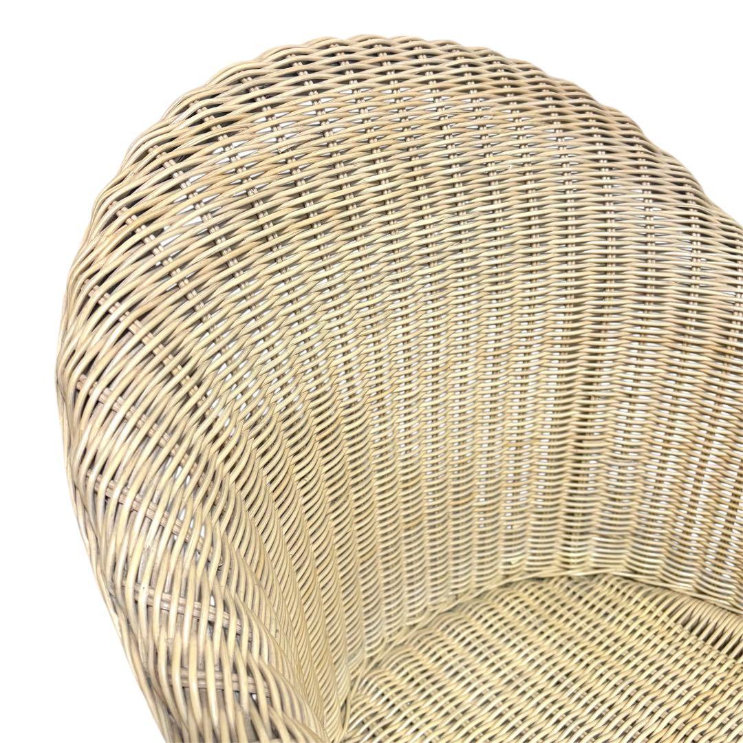 【美品】Casablancaカサブランカ　モナコ　ラタン籐クッション付き　チェア