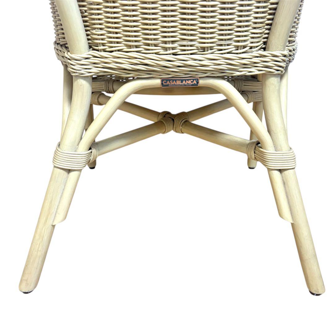 【美品】Casablancaカサブランカ　モナコ　ラタン籐クッション付き　チェア