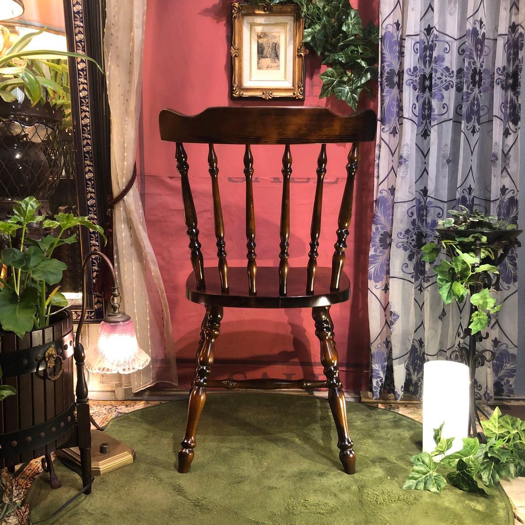 Sale L２　80’s ヴィンテージ ウィングバッグ　スピンドルチェア