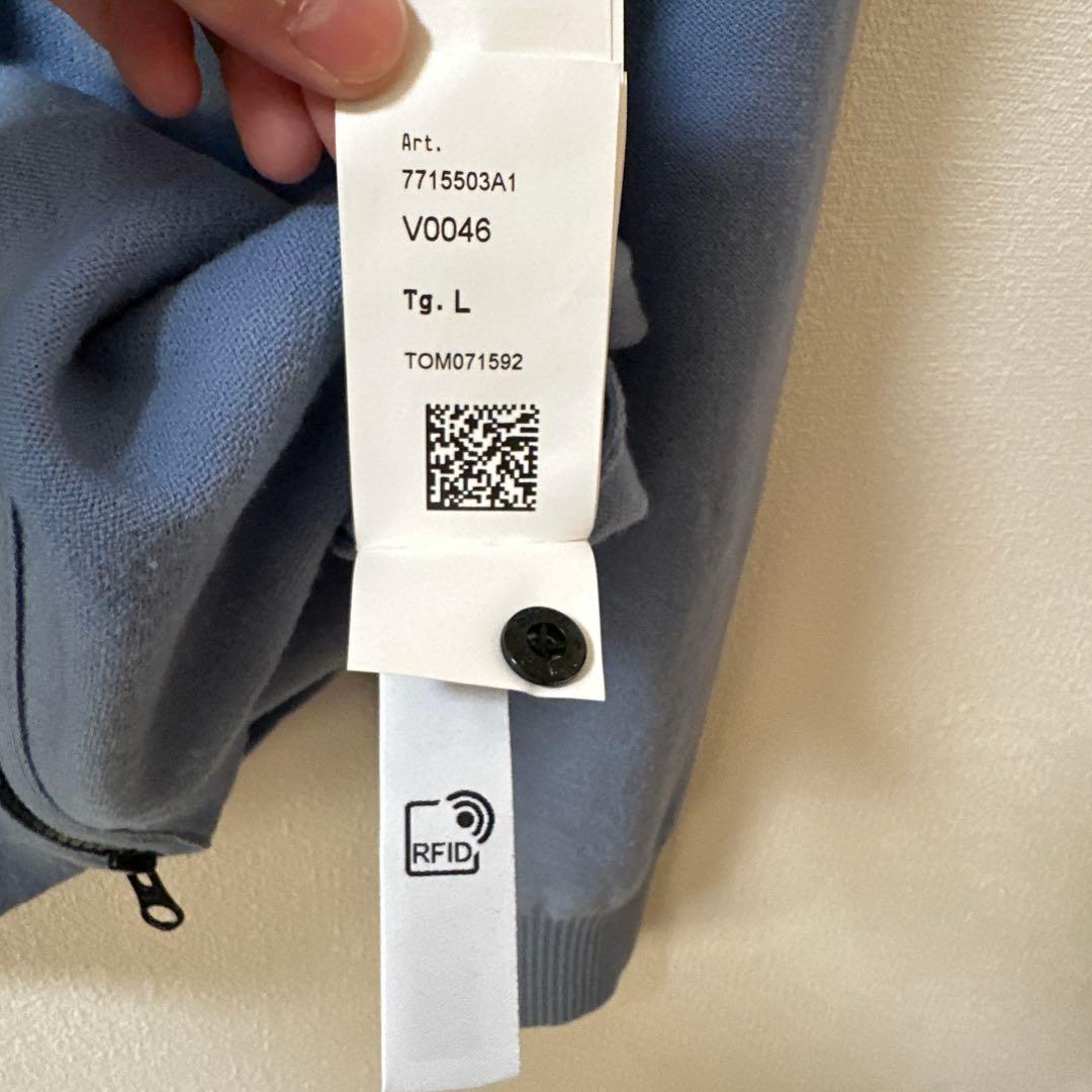 STONE  ジップアップニット ドライバーズニット ブルー