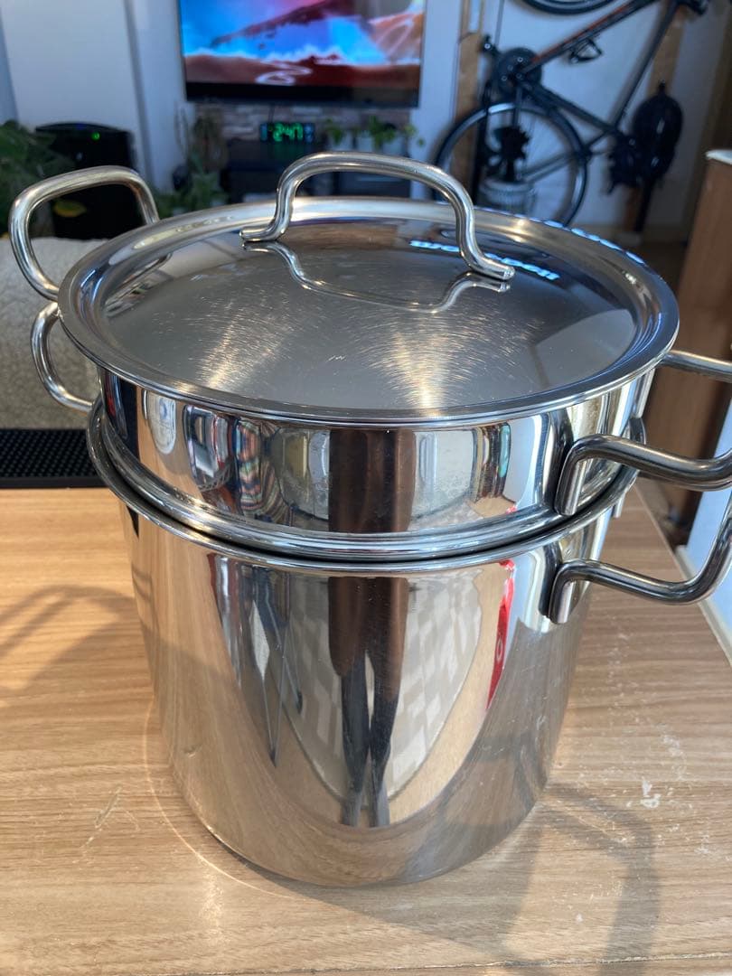 ジオ・プロダクト パスタポット 21cm GEO-21P 日本製 IH対応 中古