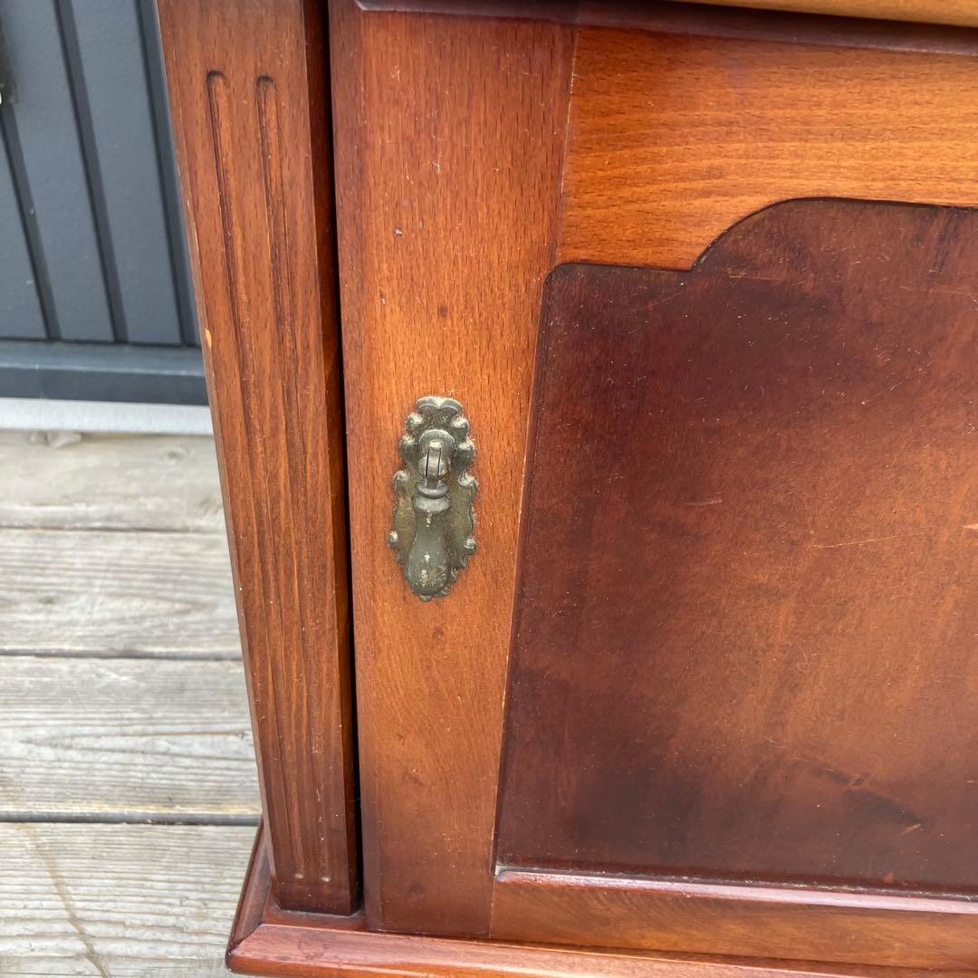 昭和レトロ コクヨ 木製コンソールテーブル コールキャビネット 電話台 花台