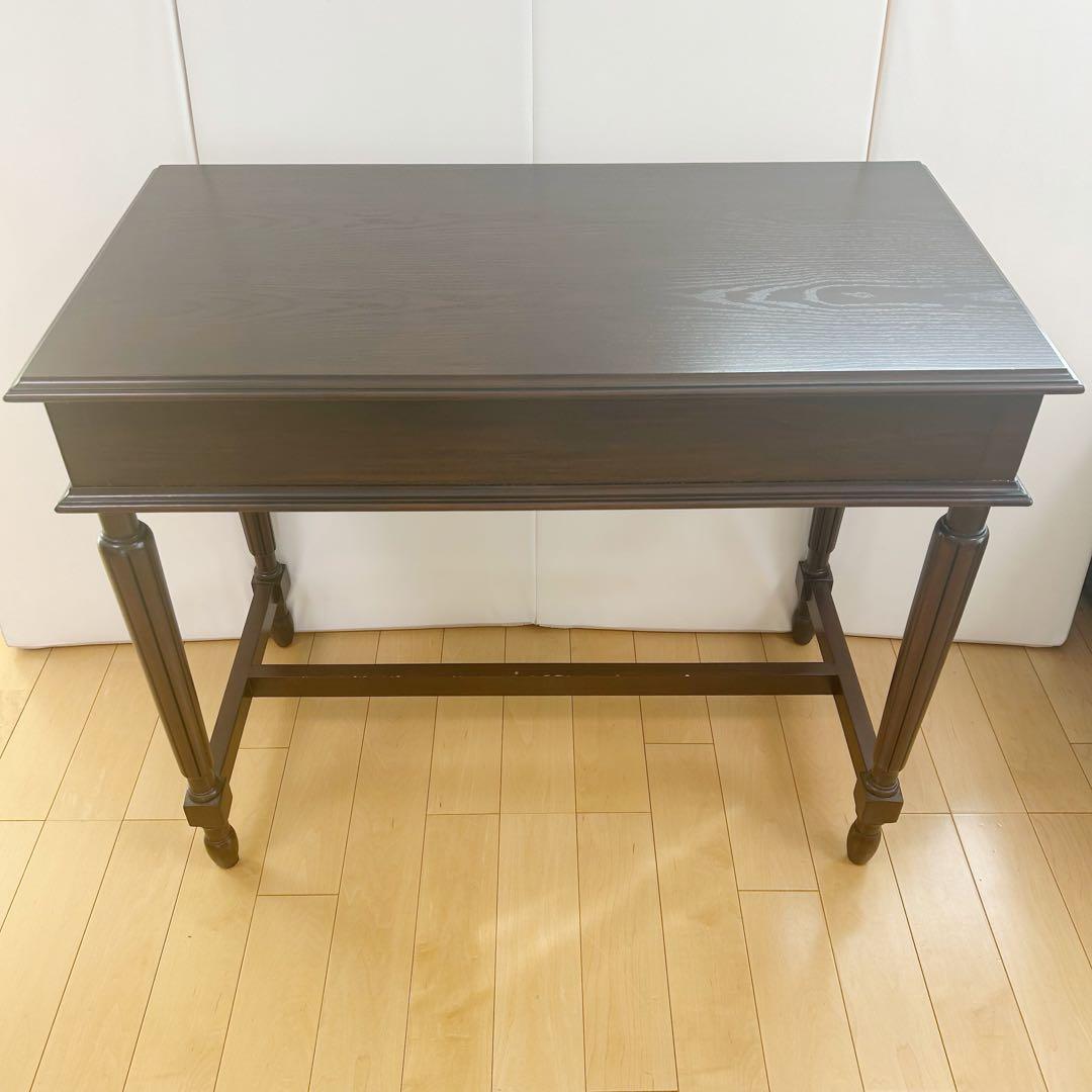 アンティーク　コンソール　英国　デスク　ウォールナット　クラシックデスク　美品