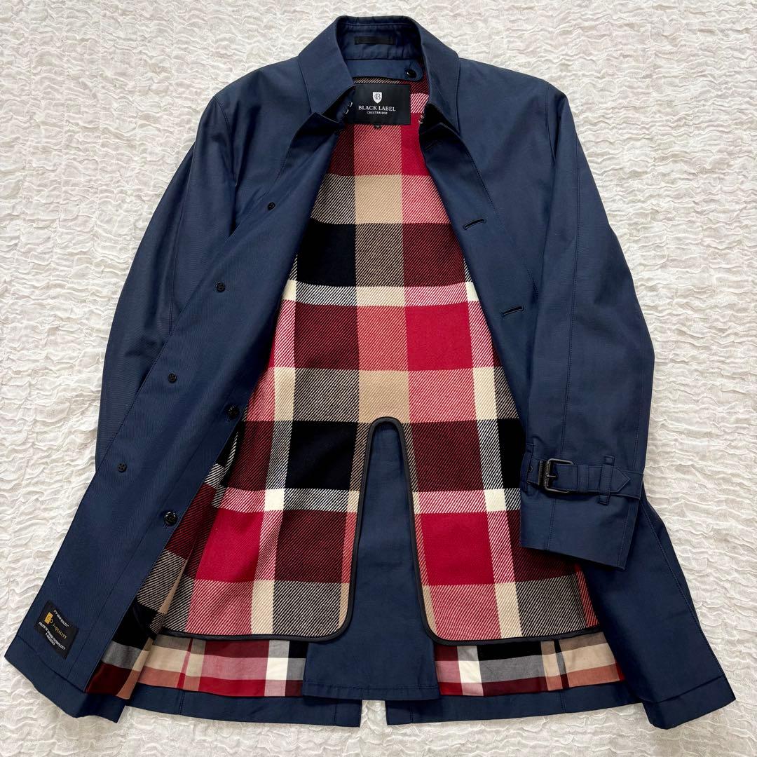 【ブラックレーベルクレストブリッジ】 ライナー付 ステンカラーコート　M