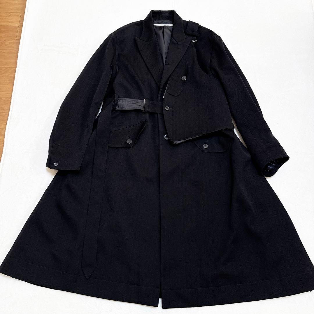 Tamme タム 24AW ロングコート バッグ付き 2 ブラック タイロッケン