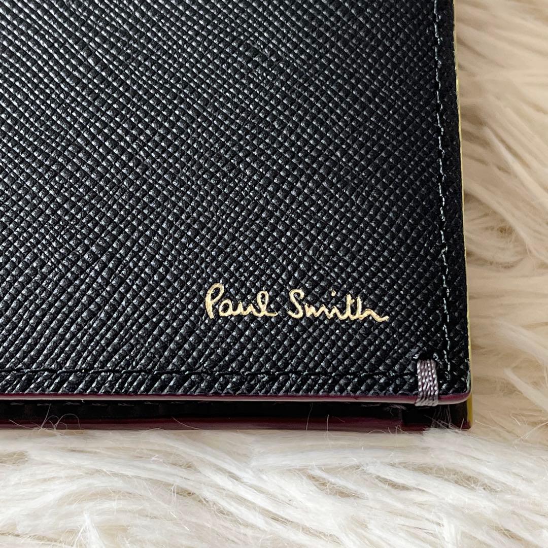 新品未使用✨PaulSmith ポールスミス　二つ折り財布　ブラック　レザー