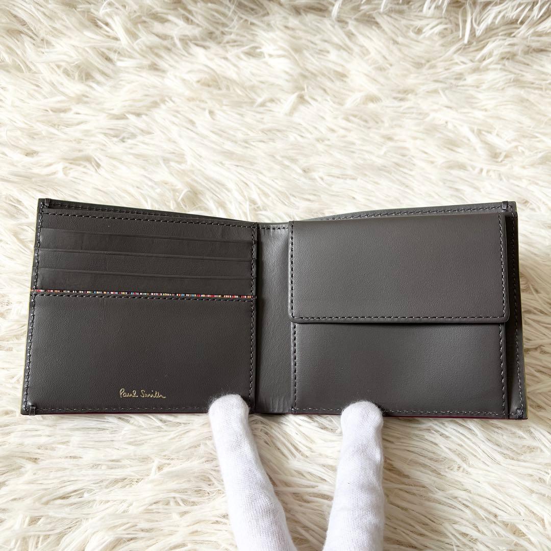 新品未使用✨PaulSmith ポールスミス　二つ折り財布　ブラック　レザー