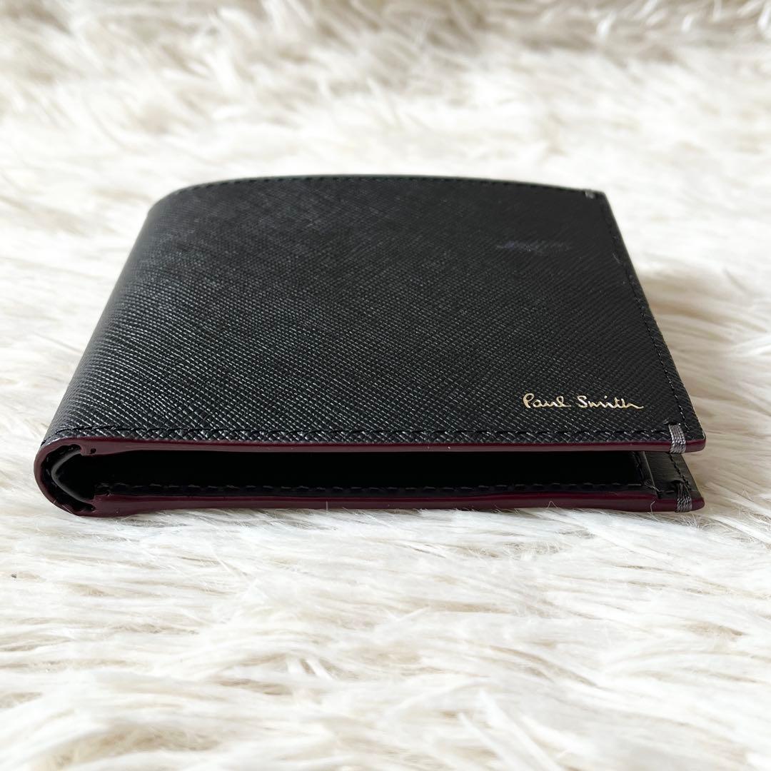 新品未使用✨PaulSmith ポールスミス　二つ折り財布　ブラック　レザー