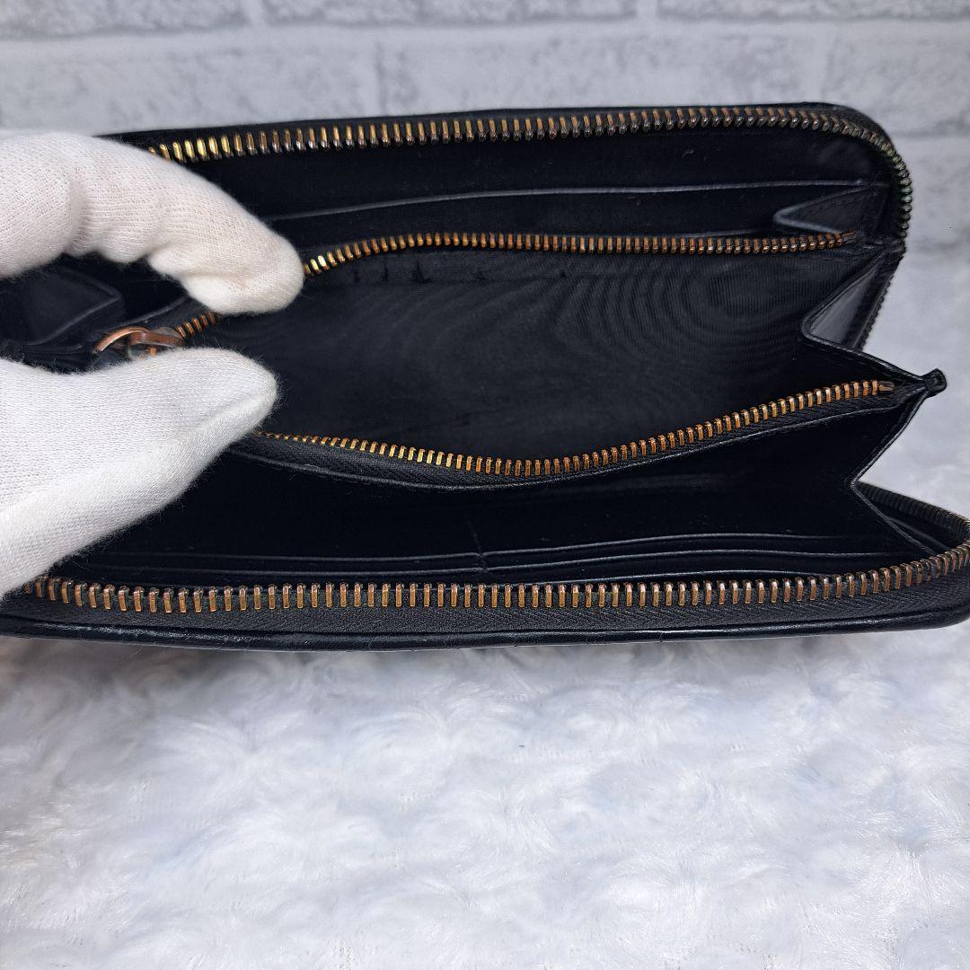 ボッテガヴェネタ　長財布　ラウンドファスナー 　黒　ブラック